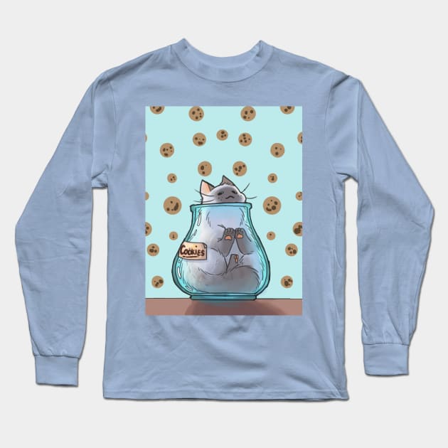 Cookie the Cat Long Sleeve T-Shirt by jonesylium